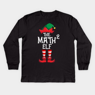 Math Elf Matching Family Christmas Kids Long Sleeve T-Shirt